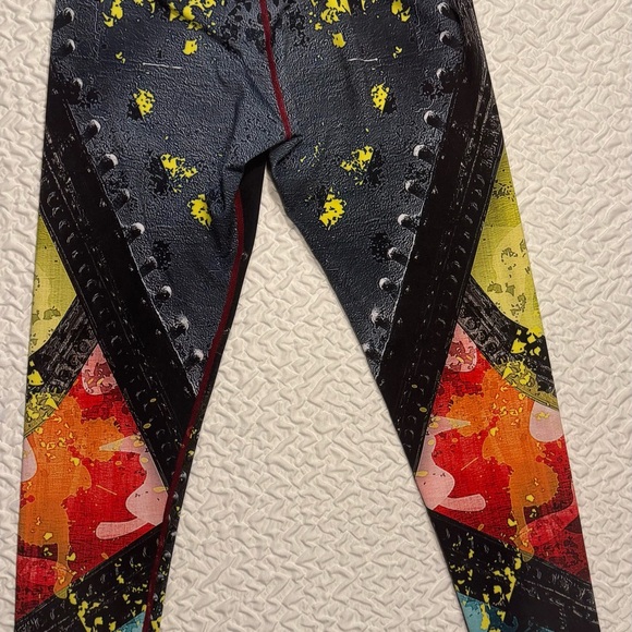 Colorful abstract leggings. One size fits most. - Picture 4 of 12